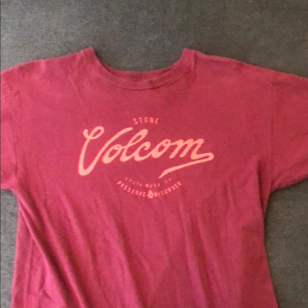 Volcom Burgundy Logo Tee